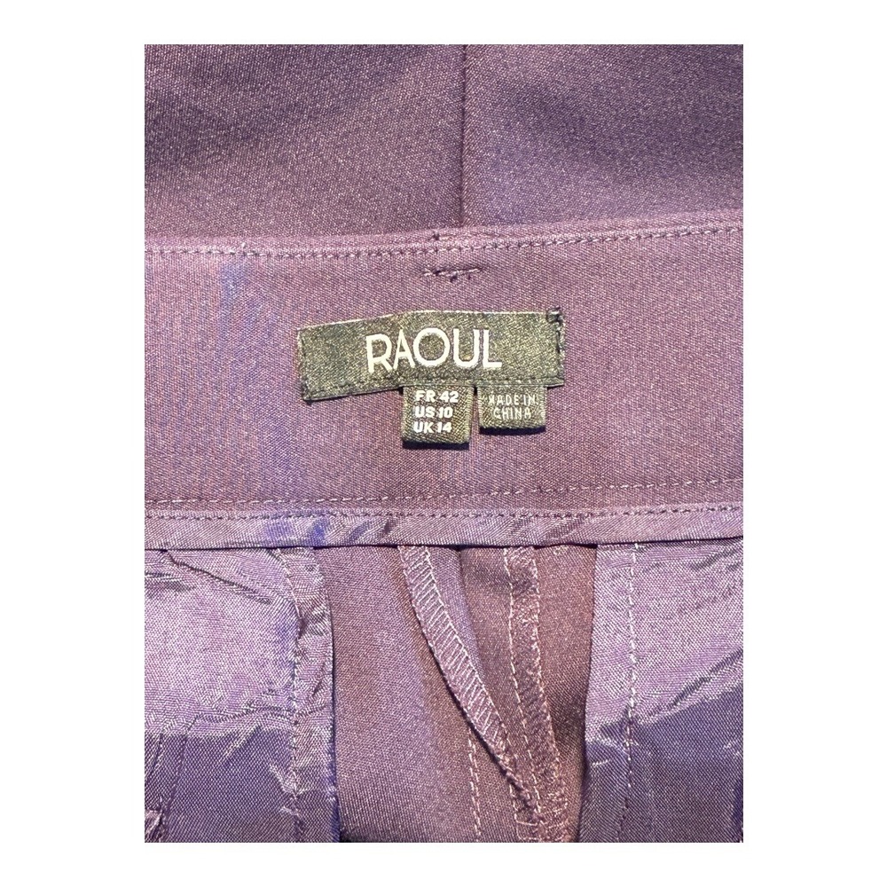 RAOUL‎ Women's Deep Plum Flat Front Dress Pants Size 10 Work Career - Picture 3 of 7